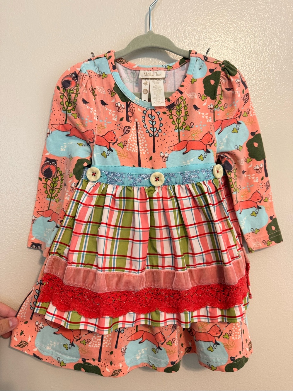 Matilda Jane Fox Dress w/ Removable Apron | 18M | EUC Boutique 2014